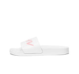 POOL SLIDES WHITE PINK