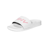 POOL SLIDES WHITE PINK