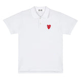 Double Heart Polo White