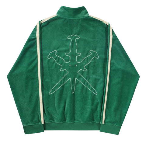 Velour Track Jacket Green