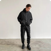 BLANK ZIP HOODIE (VINTAGE BLACK)