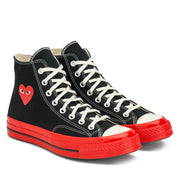Converse x Comme des Garçons Play Chuck 70 High Top (Black Size 7) Unisex Canvas Shoes