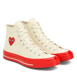 PLAY Comme des Garçons x Converse Red Sole Chuck 70 High Top (White)