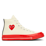 PLAY Comme des Garçons x Converse Red Sole Chuck 70 High Top (White)