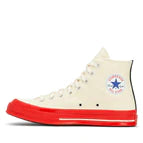 PLAY Comme des Garçons x Converse Red Sole Chuck 70 High Top (White)