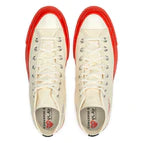 PLAY Comme des Garçons x Converse Red Sole Chuck 70 High Top (White)