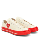 PLAY Comme des Garçons x Converse Red Sole Chuck 70 Low Top (White)