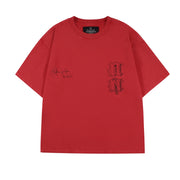 Cracked Cross Dagger T-Shirt Red