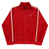 Velour Track Jacket Red