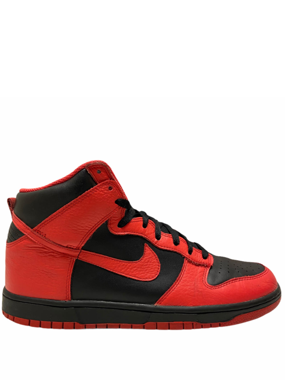 dunk high black action red