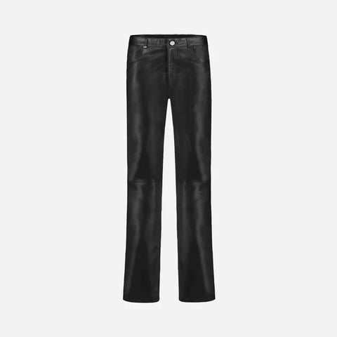 Flared Vegan Leather Pantalon