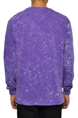 Longsleeve With Chest Embroidery And Acid Wash