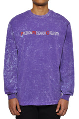 Longsleeve With Chest Embroidery And Acid Wash