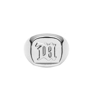 Monogram Silver Ring